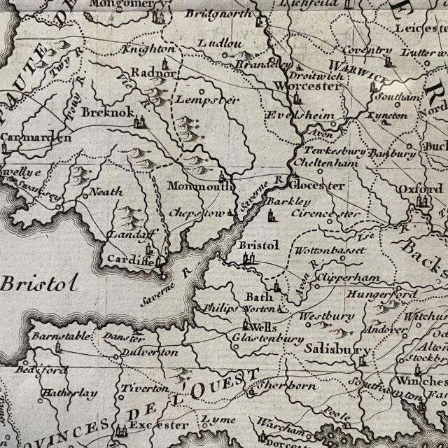 イギリス 1750年代 ペーパー   地図 ウォールアート EC-14659