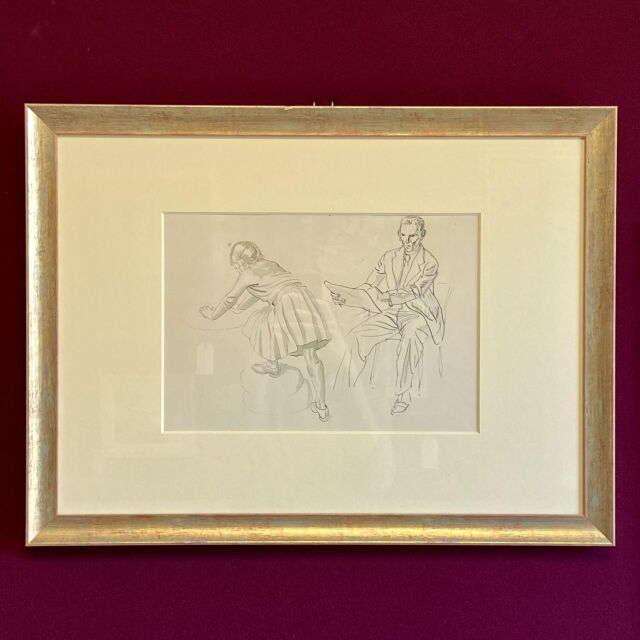 アンティーク絵画 1920年 イギリス シェパード アンティーク絵画 1920年 イギリス シェパード