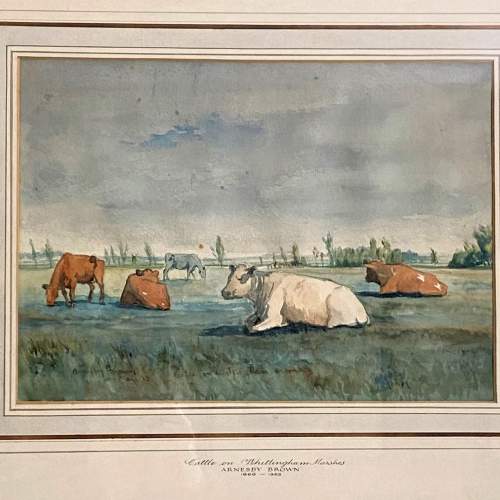 イギリス 1860-1900年代 キャンバス John Arnesby Brown ジョン アーネスビー ブラウン 絵画 EC-14715