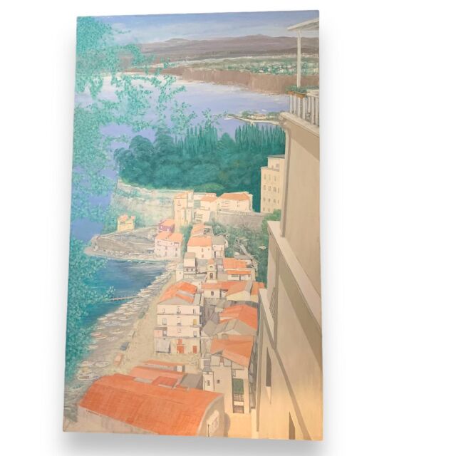 イギリス 1980年代 キャンバス Tom Alderson トム オルダソン 絵画 EC-14826