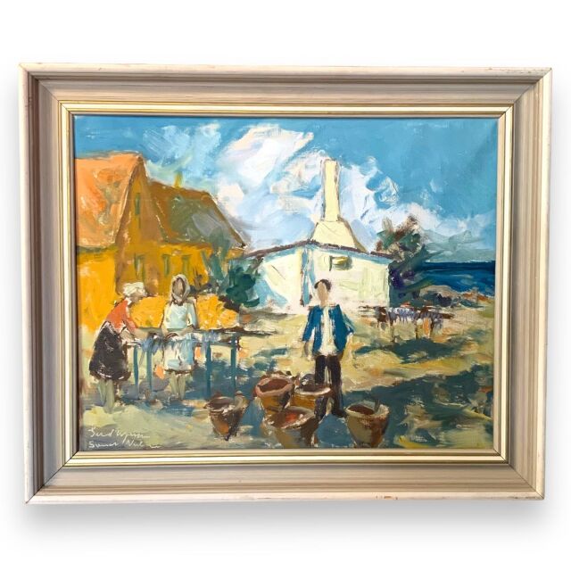 デンマーク 20世紀 キャンバス Svend Nielsen スヴェンド ニールセン 絵画 EC-14827
