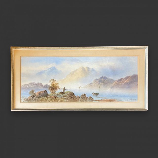 アンティーク絵画 1920年 イギリス シェパード イギリス 20世紀 ペーパー Edward A Swan エドワード A スワン 絵画