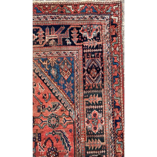 イラン 1880-1900年代 ウール 手織りペルシャ絨毯 アフシャール ラグ 