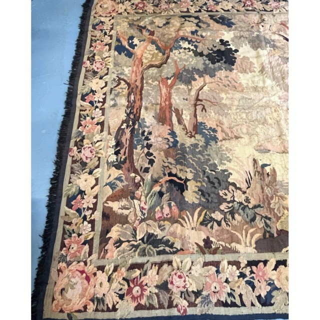 イギリス 19世紀 ウール タペストリー