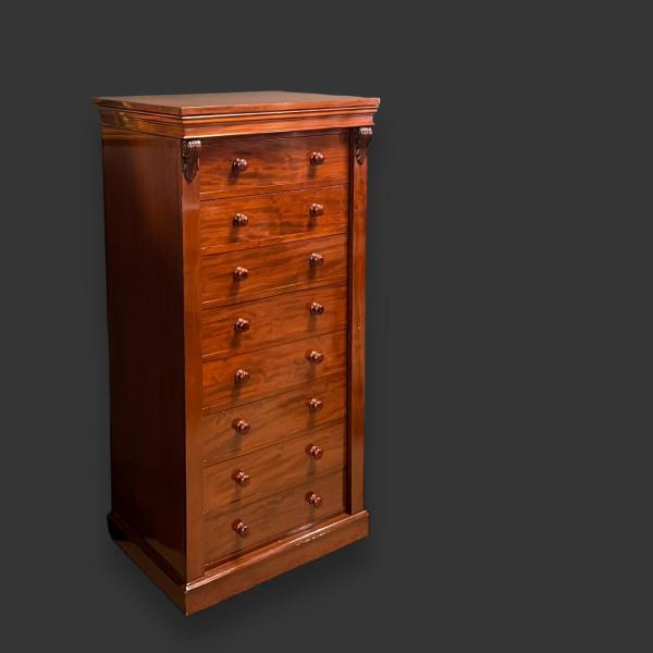 1860年代 マホガニー   ウェリントンチェスト EC-17486