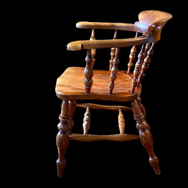 イギリス 1880年代 ビーチ エルム   アームチェア EC-17512