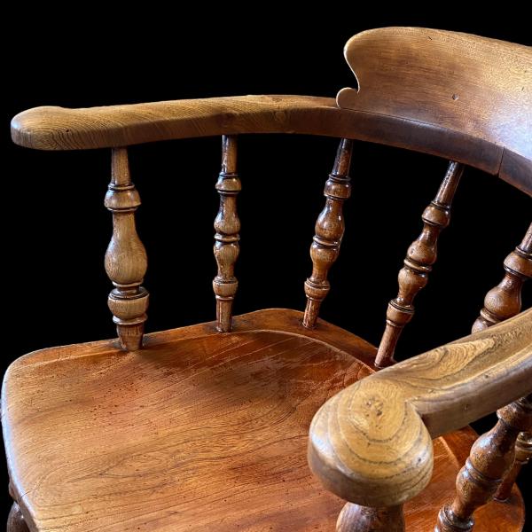 イギリス 1880年代 ビーチ エルム   アームチェア EC-17512
