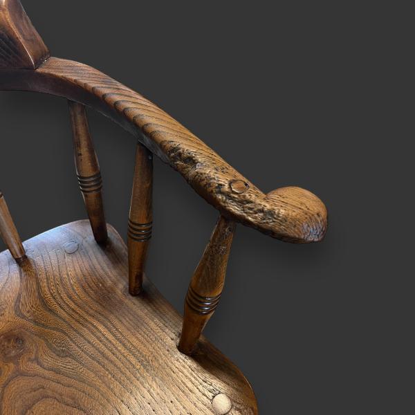 イギリス 1940年代 オーク エルム   キャプテンチェア EC-17548