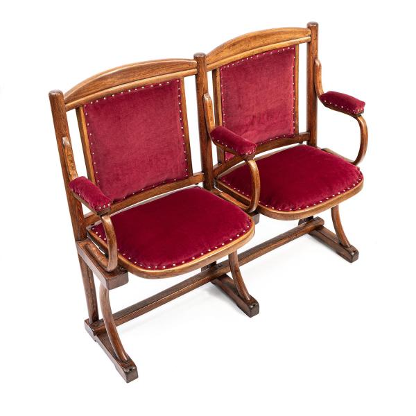 オーストリア 1910年代 ベントウッド   【希少】シアターチェア ペア EC-17605