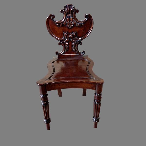 イギリス 1830年代 マホガニー   ホールチェア EC-17650