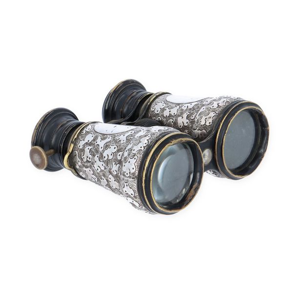 アンティーク 双眼鏡 銀製 シルバー イギリス 英国 バーミンガム スコープ