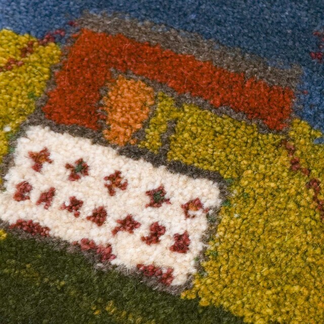 イラン 新品 ウール - オリジナルミニギャッベ EC-G0019