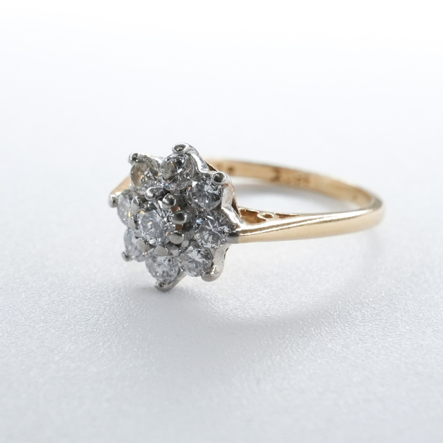 TIFFANY ダイヤモンド18kリング　ビンテージ TIFFANY ティファニー K18 YG ダイヤモンド サファイア リング
