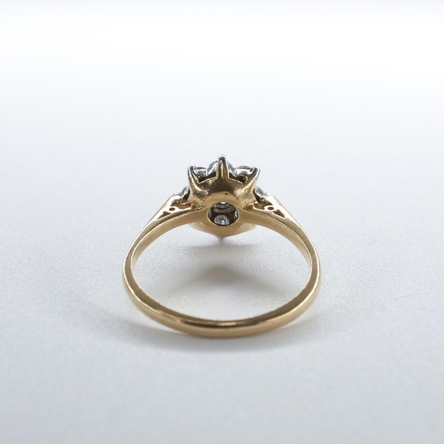 イギリス ビンテージ 天然ダイヤモンド 18K リング