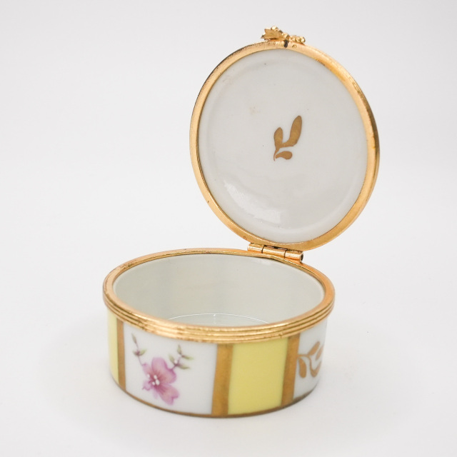 フランス 1890年代 陶磁器 真鍮 Limoges リモージュ トリンケット
