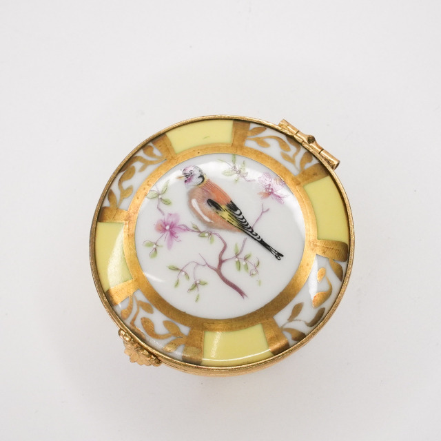 フランス 1890年代 陶磁器 真鍮 Limoges リモージュ トリンケット