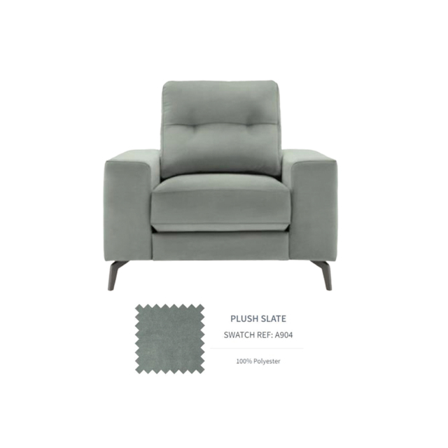 	G-PLAN ジープラン CONNIE チェア A909 PLUSH SLATE CHAIR イギリス 新品  ポリエステル  EC-GP2105