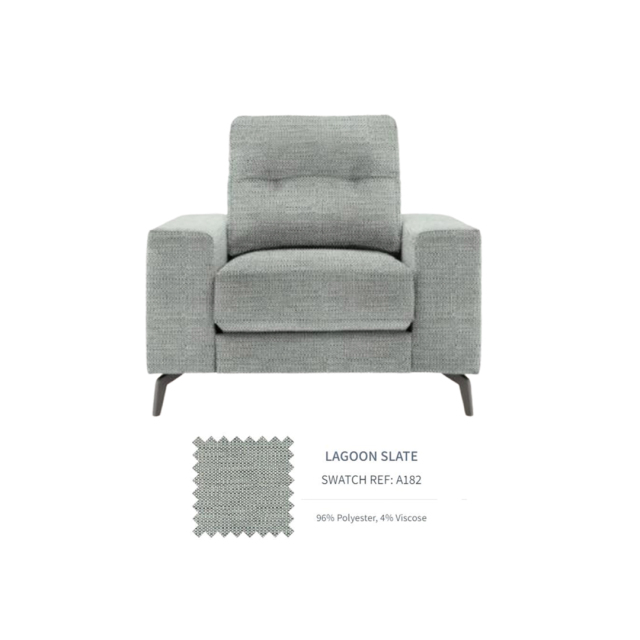 	G-PLAN ジープラン CONNIE チェア A182 LAGOON SLATE CHAIR イギリス 新品  ポリエステル94% ビスコース6%  EC-GP2106