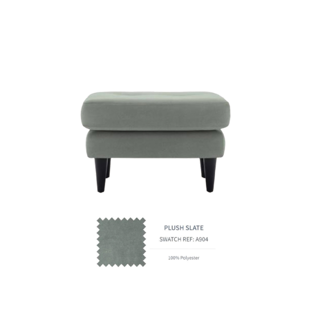 	G-PLAN ジープラン ELEANOR フットスツール A904 PLUSH SLATE FOOTSTOOL イギリス 新品  ポリエステル  EC-GP2114