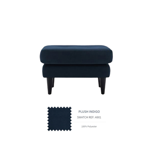 	G-PLAN ジープラン ELEANOR フットスツール A901 PLUSH INDIGO FOOTSTOOL イギリス 新品  ポリエステル  EC-GP2115