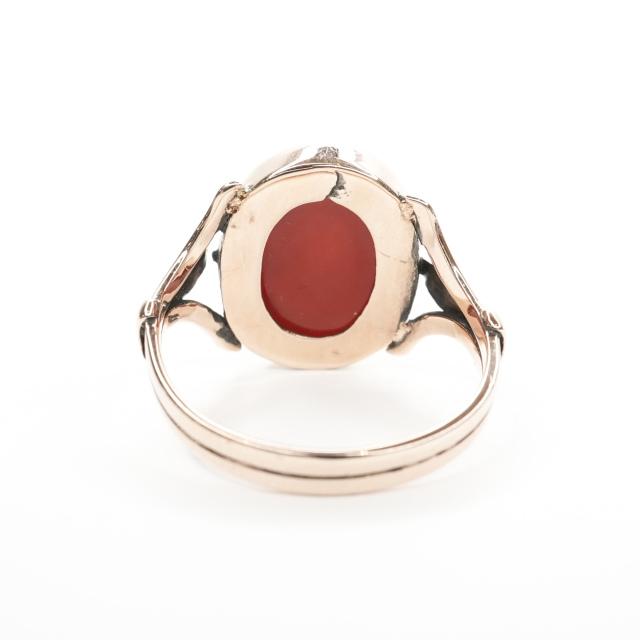 イタリア 1800年代 天然カルセドニー - - リング EC-ITA0203-004