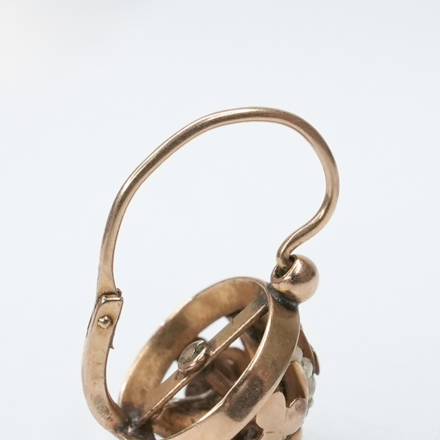 中国　アンティーク　ピアス アンティーククリスタルピアス antique crystal earrings <PE1