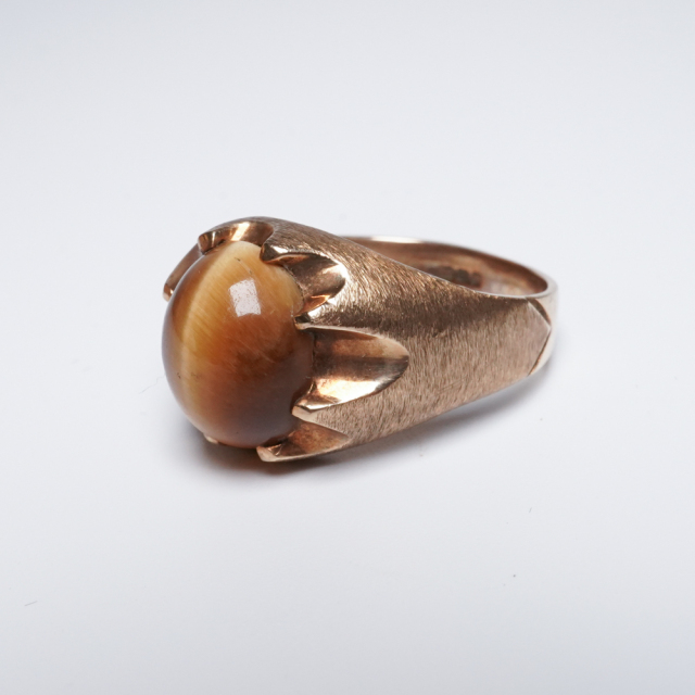 イギリス ビンテージ 9ctゴールド タイガーアイ リング EC-F507704053
