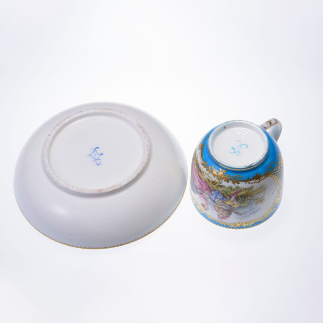 フランス 19世紀 磁器 Sevres セーヴル カップ&ソーサー ECJPAB0006