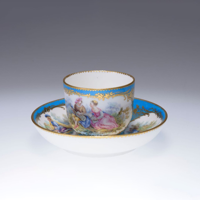 フランス 19世紀 磁器 Sevres セーヴル カップ&ソーサー ECJPAB0006