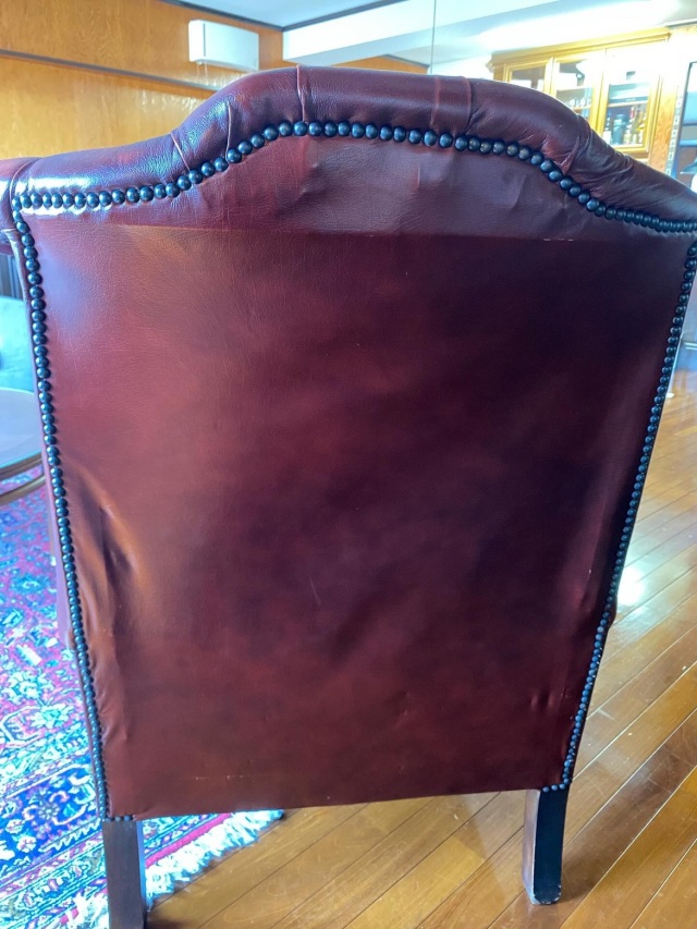 イギリス ヴィンテージ レザー ウッド チェスターフィールド ECJPAB0008