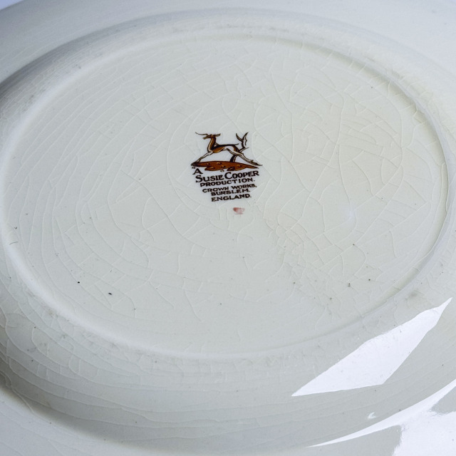 イギリス 1938年 磁器 Susie Cooper スージークーパー  ディナープレート ECJPGH0001