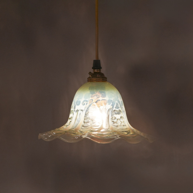 イギリス 1900年代 ヴァセリンガラス ヴァセリンシェード ECJPKK-0001