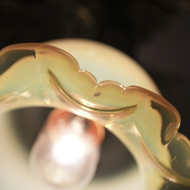 ヴァセリンガラス 真鍮(銀メッキ) ヴァセリンペンダント ECJPKK-0003