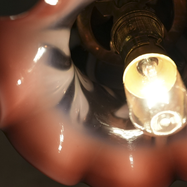 ヴァセリンガラス 真鍮 ヴァセリンテーブルランプ ECJPKK-0006