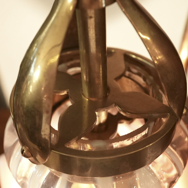 ヴァセリンガラス 真鍮 ヴァセリンテーブルランプ ECJPKK-0006