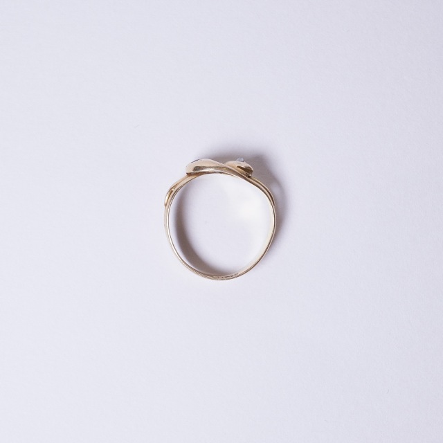 k18 ヴィクトリアン　ルビー　ボートリング 19世紀 ダイヤモンド ルビー 18金 ルビー＆ダイヤモンドコイルスネーク