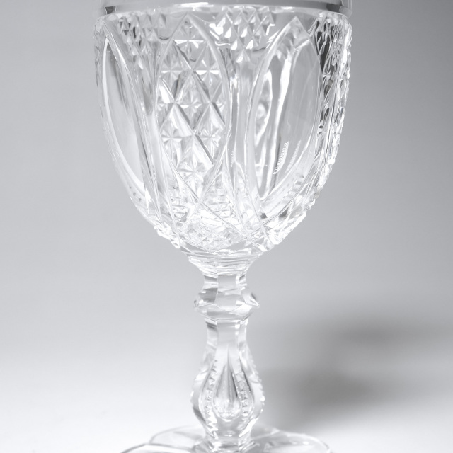 フランス 1900年代初頭 クリスタルガラス Baccarat バカラ  サービス""U""のデキャンタ? グラスセット ECJPOF0001