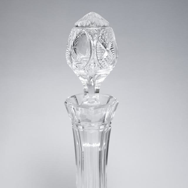 フランス 1900年代初頭 クリスタルガラス Baccarat バカラ  サービス""U""のデキャンタ? グラスセット ECJPOF0001