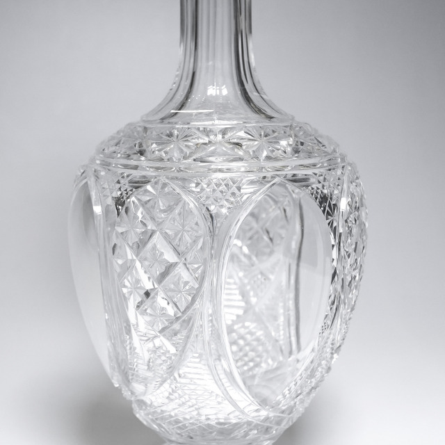 フランス 1900年代初頭 クリスタルガラス Baccarat バカラ  サービス""U""のデキャンタ? グラスセット ECJPOF0001