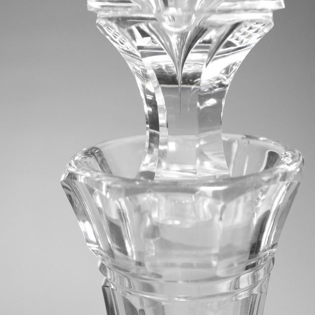 フランス 1900年代初頭 クリスタルガラス Baccarat バカラ  サービス""U""のデキャンタ? グラスセット ECJPOF0001