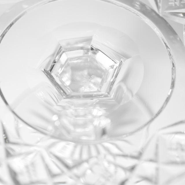 フランス 1970年代 クリスタルガラス Baccarat バカラ  コルベール/COLBERT 蓋付きキャンディボックス ECJPOF0004