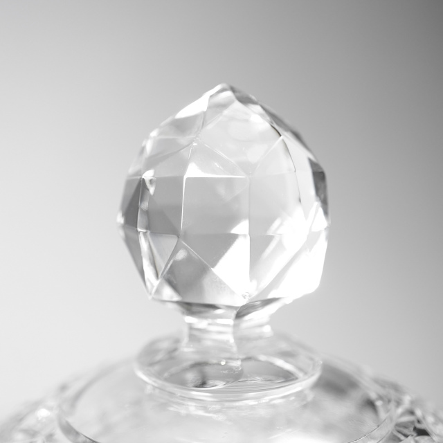 フランス 1970年代 クリスタルガラス Baccarat バカラ  コルベール/COLBERT 蓋付きキャンディボックス ECJPOF0004