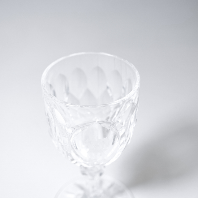 フランス 1940年代 クリスタルガラス Baccarat バカラ  35番のリキュールグラス エリゼ宮使用 ECJPOF0005