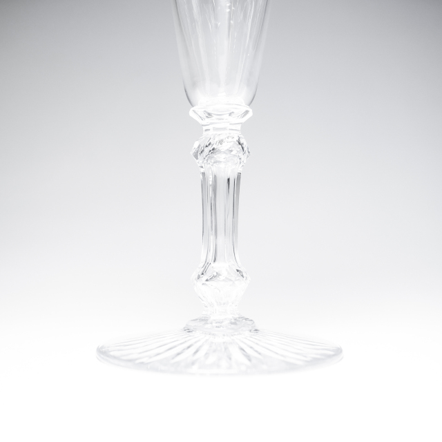 フランス 1900年代 クリスタルガラス Baccarat バカラ  マレンヌ/MARENNES シャンパンフルート ECJPOF0006