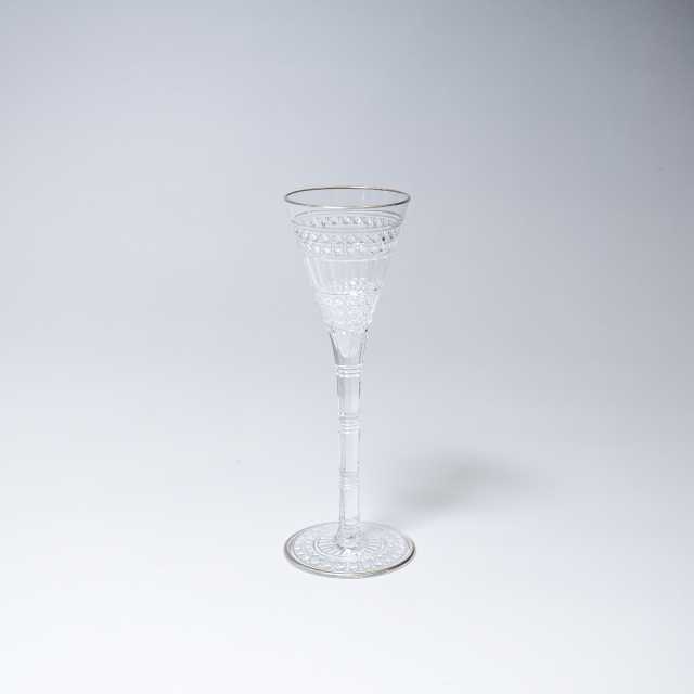 フランス 1900年代 クリスタルガラス Baccarat バカラ  宝石のようなリキュールグラス ECJPOF0011