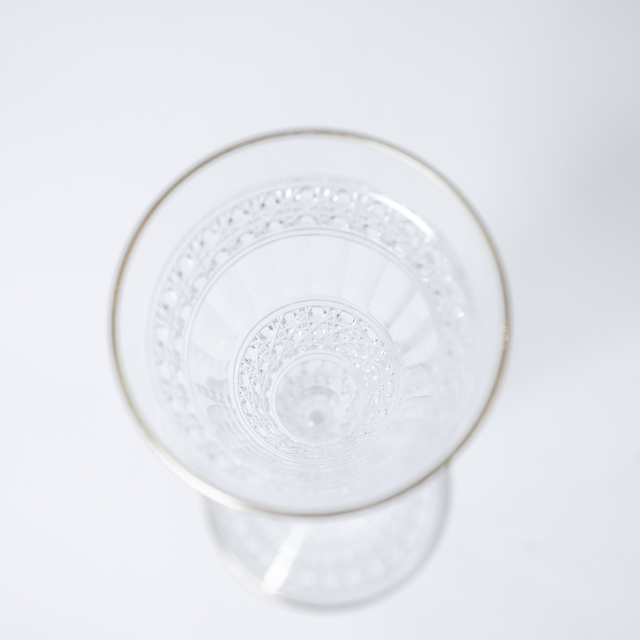 フランス 1900年代 クリスタルガラス Baccarat バカラ  宝石のようなリキュールグラス ECJPOF0011