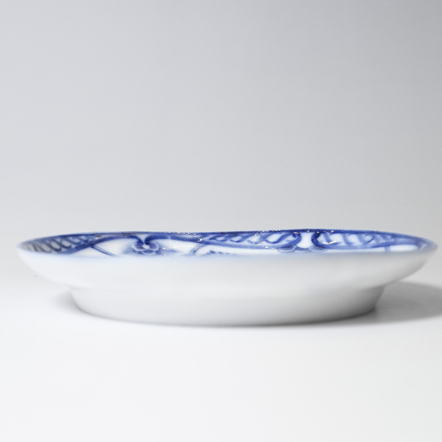 フランス 19世紀中期 磁器 Royal Copenhagen ロイヤルコペンハーゲン - 蝙蝠の縁取り・染付紅茶碗皿 ECJPOF0017