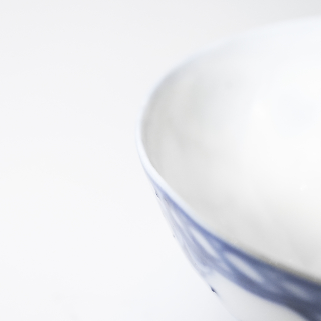 フランス 19世紀中期 磁器 Royal Copenhagen ロイヤルコペンハーゲン - 蝙蝠の縁取り・染付紅茶碗皿 ECJPOF0017