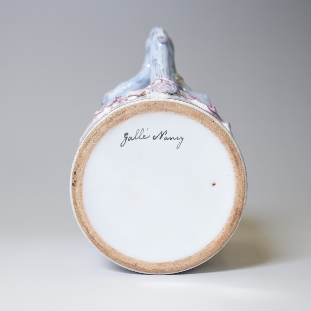 フランス 1870年代 磁器 Emile Galle エミール ガレ - エミール・ガレ 鳥と花、昆虫模様のカップ＆ソーサー ECJPOF0018