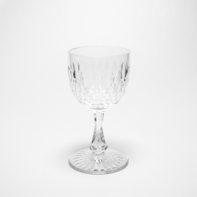 フランス 1910年代 クリスタルガラス Baccarat バカラ  リーフカットのリキュールグラス ECJPOF0026